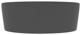 Νιπτήρας με Υπερχείλιση Σκούρο Γκρι Ματ 36x13 εκ. Κεραμικός - Γκρι
