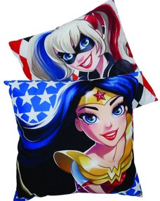 Διακοσμητικό Μαξιλάρι Παιδικό 5504 Super Hero Girls Red-Blue Das Baby 40Χ40 40x40cm Πολυέστερ