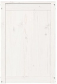 vidaXL Καλάθι Ρούχων Λευκό 44x44x66 εκ από Μασίφ Ξύλο Πεύκου