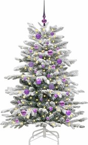 vidaXL Τεχνητό Χριστουγεννιάτικο Δέντρο με Άξονα Λευκό 150 cm