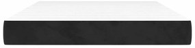 vidaXL Στρώμα με Pocket Springs Μαύρο 140x220x20 εκ. Βελούδινο