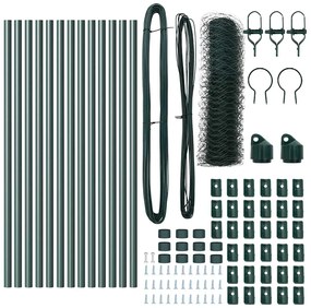 vidaXL Στύλος Περιφράξεων Πράσινο 25 x 0,4 m (36 mm πλέγμα)