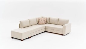 Corner Sofa-Bed Aly Arzilla Left - Cream Cream