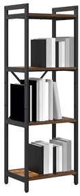 vidaXL Βιβλιοθήκη Καπνιστή δρυς 40 x 30 x 118 εκ Επεξεργασμένο ξύλο