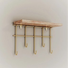 Wall Shelf Dekoratif Duvar Rafı ve Askılık Gold
Brown