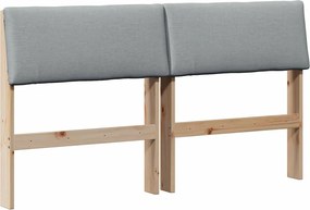 vidaXL Ταπετσαρισμένο κεφαλάρι Ανοιχτό γκρι 160 cm