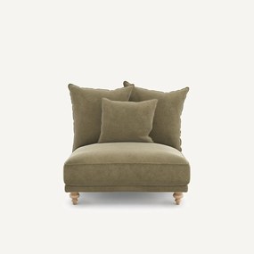 Πολυθρόνα χωρίς μπράτσα από λινό βελούδο, LAZARE