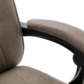 vidaXL Πολυθρόνα Γραφείου Μασάζ Χρώμα Taupe Υφασμάτινη