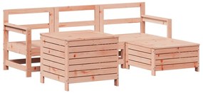 vidaXL Καναπές Κήπου Σετ 5 Τεμ. Μασίφ Ψευδοτσούγκα Ελάτης