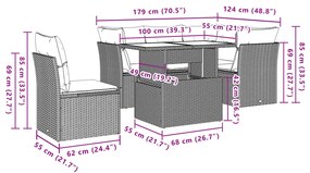 ΣΕΤ ΚΑΝΑΠΕ ΚΗΠΟΥ 6 ΤΕΜ. ΜΠΕΖ ΣΥΝΘΕΤΙΚΟ ΡΑΤΑΝ ΜΕ ΜΑΞΙΛΑΡΙΑ 3266589