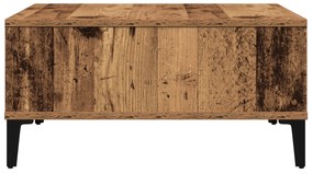 vidaXL Τραπέζι καφέ Παλιού Ξύλου 60x60x30 εκ. Κατασκευασμένο Ξύλο