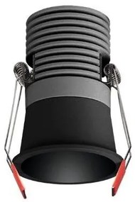 Χωνευτό Σποτ Μεταλλικό Στρογγυλό LED 12W 4000Κ Φ6.5 38D DIM ΦOS_ME 05-00318-2 Μαύρο