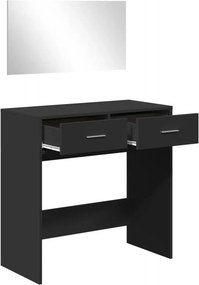 vidaXL Μπουντουάρ με Καθρέφτη Μαύρο 80 x 39 x 80 εκ.