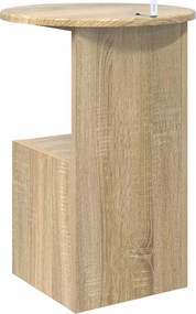 vidaXL Τραπεζάκι Πλευράς Sonoma Δρυς Ø 39,5 x 55 εκ.