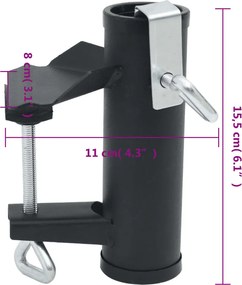 vidaXL Βάσεις Ομπρέλας για Μπαλκόνι 2 τεμ. 25-38 χιλ. από Ατσάλι
