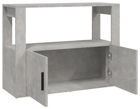 vidaXL Ντουλάπι Γκρι Σκυροδέματος 80x30x60 εκ. Επεξεργασμένο Ξύλο
