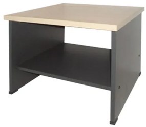 Τραπεζάκι Επισκέπτη Απόχρωση Dark Grey - Beech  60x60x45cm [-Ανθρακί-, -Φυσικό-] [-Melamine-] ΕΟ129,2