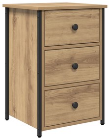 vidaXL Artisan Oak Κομοδίνα Artisan Oak Επεξεργασμένο Ξύλο Συμπαγές