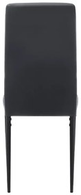 Καρέκλα τραπεζαρίας Rosa Megapap μαύρο PU - μεταλλικό μαύρο πόδι 40x52x96εκ.