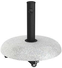 vidaXL Βάση ομπρέλας Απαλός Γκρι και Μαύρος 45 x 45 x 40 cm
