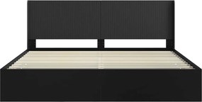 vidaXL Καλάθι με αποθήκη και κεφαλάρι Μαύρο 180 x 200 cm