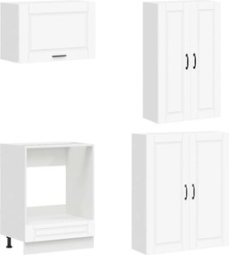vidaXL Μονάδα κουζίνας PORTO 8 pcs Λευκό Επεξεργασμένο Ξύλο