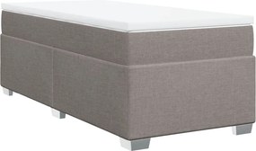 vidaXL Κρεβάτι Boxspring με Στρώμα Taupe 80x200 εκ. Υφασμάτινο
