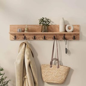Κρεμάστρα τοίχου Kery Megapap χρώμα pine oak 91x11x20εκ.