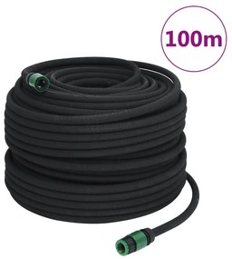 VidaXL Εύκαμπτος Σωλήνας Ποτίσματος Κήπου 100μ./0,6" Καουτσούκ και PVC