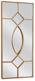 Καθρέπτης Τοίχου ARAGLAS Χρυσό Μέταλλο/Γυαλί 90x2x40cm