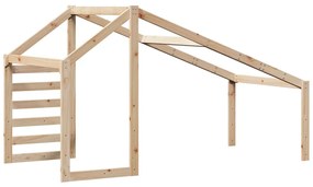 vidaXL Οροφή Κρεβατιού Παιδική 188x97x113 εκ. από Μασίφ Ξύλο Πεύκου