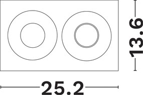 Γύψινο Σποτ Χωνευτό Mib Trimless GU10 Κοπή 25,8x13,7cm Λευκό