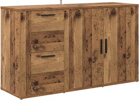 vidaXL Πλαϊνό γραφείο με συρτάρι Παλιό ξύλο 100 x 33 x 59.5 εκ.
