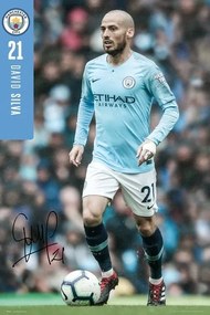 Αφίσα Manchester City - Silva 18-19, (61 x 91.5 cm)