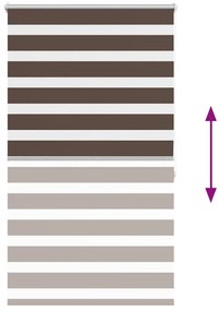 vidaXL Σύστημα Σκίασης Ρόλερ Zebra Καφέ 100 x 175 εκ.
