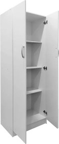 Ντουλάπα δίφυλλη "Real" σε χρώμα λευκό 60x42x180