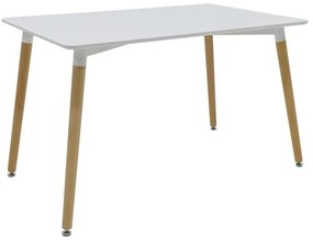 Dining table Natali MDF top white 150x80x75cm 150x80x75 εκ.