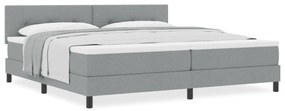 vidaXL κρεβάτι με Βάση  με Στρώμα Ανοιχτό Γκρι 200x200 cm Ύφασμα