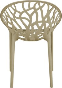 Πολυθρόνα Daren pakoworld pp σε cappuccino απόχρωση 59x60x79,5εκ