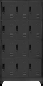 vidaXL Φοριαμός Ανθρακί 90 x 45 x 180 εκ. Ατσάλινος