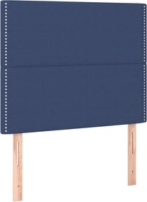 vidaXL Κρεβάτι Boxspring με Στρώμα Μπλε 100 x 200 εκ. Υφασμάτινο