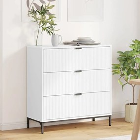 vidaXL Πλαϊνό γραφείο Λευκό 79.5 x 33 x 82 εκ Επεξεργασμένο ξύλο