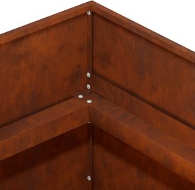 vidaXL Γλάστρα Κήπου Σκ rusty 80 x 80 x 60 εκ.