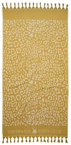 Πετσέτα Θαλάσσης-Παρεό Βαμβακερή 90x170εκ. Essential 3793 Χρυσή-Ώχρα Greenwich Polo Club