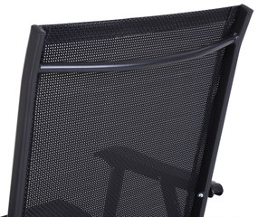 Outsunny Πτυσσόμενη Καρέκλα με Μπράτσα Σετ 2 τεμαχίων Καρέκλα Κάμπινγκ Καρέκλα Ψαρέματος Μεταλλική Μαύρη 58 x 64 x 94 cm