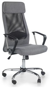 Καρέκλα γραφείου Houston 534, Μαύρο, Γκρι, 113x61x64cm, 14 kg, Με μπράτσα, Με ρόδες, Μηχανισμός καρέκλας: Κλίση | Epipla1.gr
