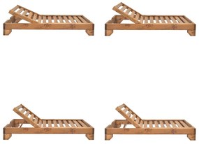 Ξαπλώστρα Zalka pakoworld L1 σε καρυδί απόχρωση 66x197x28εκ - 363-000012