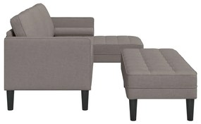 vidaXL Σετ Καναπέ με μαξιλάρι 2 pcs Taupe Πολυεστέρας