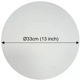 Klausberg KB-7788  Πέτρινο πιάτο ψησίματος και σερβιρίσματος πίτσας, 33 cm, Μεταλικά χερούλια λευκό