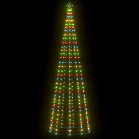 vidaXL Χριστουγεννιάτικο Δέντρο Κώνος 330 LED Πολύχρωμο 100x300 εκ.